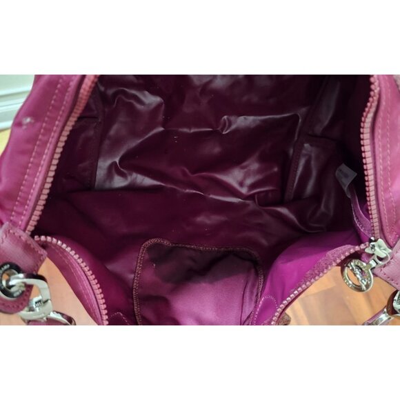 Longchamp Le Pliage Nylon Leather Burgundy S Neo Strap Shoulder Bag - Picture 11 of 16